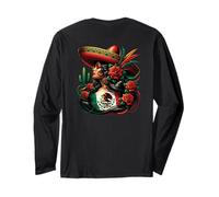 Mexico Flag Mexican Hispanic Siesta Pride Viva México Women Manga Larga