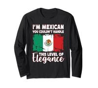 Mexico Flag Proud Elegant Mexican Boyfriend Girlfriend Manga Larga
