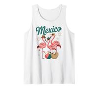 Mexico Flamingo Vacaciones de Verano, Una Aventura Mexicana Camiseta sin Mangas
