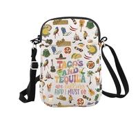 Mexico Girls Trip Gift - Bolsa de maquillaje para tacos y tequila, Tacos Cr Eu, Bolsa de cosméticos con impresión