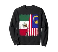 México Malasia Media Bandera Mexicana Malasia Heritage Jersey Sudadera