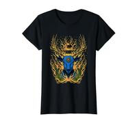 México Maya Azteca Mitología Huichol Ciervo Illuminati Mexicano Camiseta gráfica económica, Mujer, Negro, M