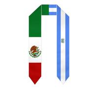México Mexicano Mex Salvador Salvadoreña Bandera Graduación Estola/Chale/Bufanda/Banda Estudiante en el Extranjero Estudiantes de Estudios Internacionales 2026/2026 Chales Graduados Unisex Adulto