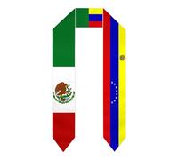 México Mexicano Mex Venezuela Venezolana Bandera Graduación Estola/Chale/Bufanda/Banda Estudiante Graduado en el Extranjero Estudiantes de Estudios Internacionales 2026/2026 Chales Graduados Unisex Ad