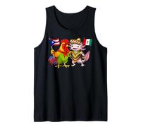 México Puerto Rico Bandera Raíces mexicanas puertorriqueña Camiseta sin Mangas