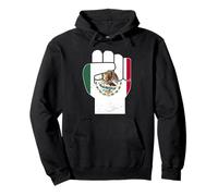 México Puño Bandera Mexicana Viva México Latino Pride Sudadera con Capucha