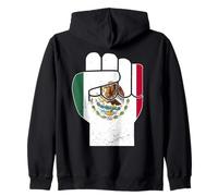 México Puño Bandera Mexicana Viva México Latino Pride Sudadera con Capucha