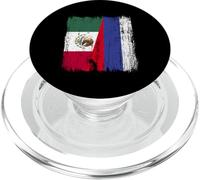 México Rusia Media Bandera Mexicana Rusa Jersey PopSockets PopGrip para MagSafe