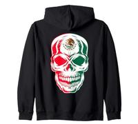 Mexico Skull Patriotic Mexican Aztec Day of the Dead Sudadera con Capucha