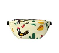 Mexico Symbols Bird Cactus Sling Bag Riñonera ajustable para entrenamiento al aire libre, senderismo, regalos para hombres y mujeres, multicolor, Talla única, Mochila de senderismo