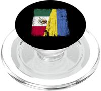 México Ucrania Media Bandera Patrimonio Mexicano Ucraniano PopSockets PopGrip para MagSafe
