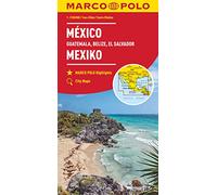 Mexique, Guatemala, Belize, El Salvador: Wegenkaart 1:2 500 000 (Marco Polo Maps)