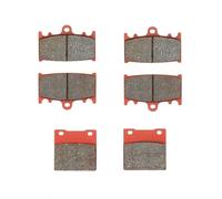 MEXITAL cerámica Pastillas de freno Delanteras + Traseras para Suzuki GSF 400 Bandit 1989-1997 / RGV 250/TV 250 Wolf/GSXR 400 RR-GK73A 1988-1990 / GSXR 400 2006-2008