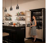 Mexlite Lámpara colgante LED Glimsy, Ø 14 cm, negro/gris humo, cristal