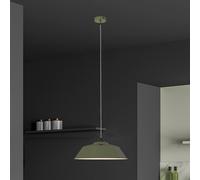 Mexlite Lámpara colgante Nove, verde, interior blanco, metal, E27