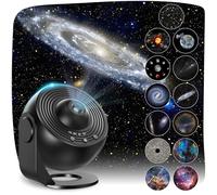 Mexllex Proyector de cielo estrellado Planetarium, 13 discos planetarios, proyector galaxia, cielo estrellado para dormitorio, proyector LED de cielo estrellado para niños