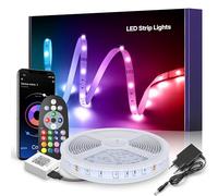 Mexllex Tira LED 10m, Flexible Multicolor Luces LED, APP y Mando a Distancia, Sincronización Musical Bluetooth, RGB LED Strip Lights para Habitación, Sala, Cocina, Fiesta,Decoración Navidad, Fiestas