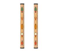 Mexpekil 2 fundas para manija de puerta de refrigerador, diseño de rejilla naranja para lavavajillas, Mocrowave, decoración de puerta de horno, mantiene tus electrodomésticos de cocina limpios
