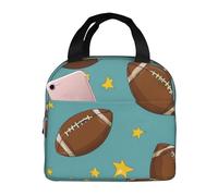 Mexpekil American Football Stars - Lonchera térmica para mujer, lonchera térmica para adultos, portátil, bolsa térmica para picnic, bolsa de almuerzo reutilizable para el trabajo