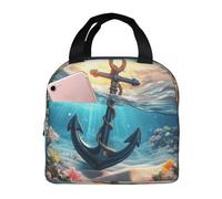Mexpekil Anchor On Ocean - Lonchera térmica para mujer, lonchera térmica para adultos, bolsa térmica para picnic, bolsa de almuerzo reutilizable para el trabajo
