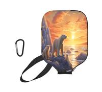 Mexpekil Animal Polar Bear - Funda protectora universal para raqueta de pickleball con diseño de oso polar canadiense, 11.6 x 8.7 pulgadas, funda protectora universal para palas de pickleball