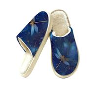 Mexpekil Blue Abstract Dragonfly - Pantuflas de espuma viscoelástica para mujer, multicolor, 40/40.5 EU