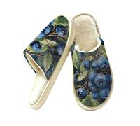 Mexpekil Blueberry Leaves - Pantuflas de espuma viscoelástica para mujer, multicolor, 41/42 EU