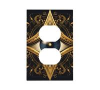 Mexpekil Boho Magic Eye - Cubierta para interruptor de luz de 1 banda, cubierta de salida dúplex individual, placa de pared decorativa para oficina en casa