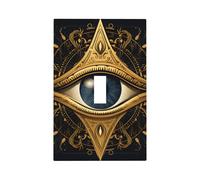 Mexpekil Boho Magic Eye - Cubierta para interruptor de luz de 1 banda, cubierta de toma de corriente decorativa para el hogar y la oficina