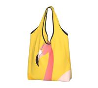 Mexpekil Bolsa de compras plegable Simplicity Flamingo reutilizable, impermeable, para compras diarias