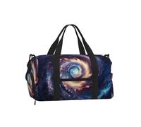 Mexpekil Bolsa de gimnasio con compartimento para zapatos, bolsa de lona impermeable grande para la noche, fin de semana, bolsa de viaje, Remolino abstracto de estrellas, Talla única, Clásico