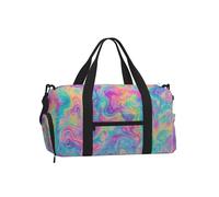 Mexpekil Bolsa de gimnasio con compartimento para zapatos, bolsa de lona impermeable grande para la noche, fin de semana, bolsa de viaje, Teñido anudado con remolino, Talla única, Clásico
