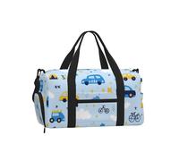 Mexpekil Bolsa de gimnasio con compartimento para zapatos, bolsa de lona impermeable grande para la noche, fin de semana, bolsa de viaje, Cars Stars Clound, Talla única, Clásico