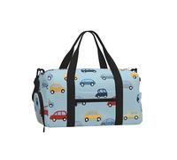 Mexpekil Bolsa de gimnasio con compartimento para zapatos, bolsa de lona impermeable grande para la noche, fin de semana, bolsa de viaje, Cars de dibujos animados, Talla única, Clásico