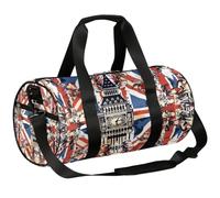 Mexpekil Bolsa de lona con compartimento para zapatos, impermeable Big Ben UK, paraguas rojo, hojas de arce, mochila de viaje para fitness, gimnasio, viajes de fin de semana, Big Ben UK - Paraguas