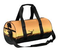 Mexpekil Bolsa de lona con compartimento para zapatos, impermeable, hermosa flor de alce, mochila de viaje realista para fitness, gimnasio, viajes de fin de semana, Hermosa flor de alce realista