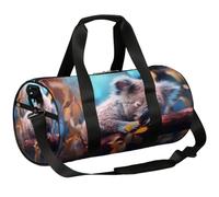 Mexpekil Bolsa de lona con compartimento para zapatos, impermeable, koala para dormir en el árbol, mochila de viaje realista para fitness, gimnasio, viajes de fin de semana, Koala durmiendo en un