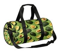 Mexpekil Bolsa de lona con compartimento para zapatos, mochila de viaje impermeable con fondo verde aguacate para fitness, gimnasio, viajes de fin de semana, Fondo verde aguacate