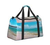 Mexpekil Bolsa de lona grande para equipaje de mano, impermeable, plegable, para viajes, deportes, gimnasio, baile, Summer Ocean Beach, Talla única