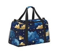 Mexpekil Bolsa de lona grande para equipaje de mano, impermeable, plegable, para viajes, deportes, gimnasio, baile, Cartoon Cloud Stars Galaxy, Talla única