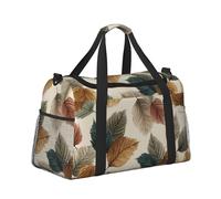 Mexpekil Bolsa de lona grande para equipaje de mano, impermeable, plegable, para viajes, deportes, gimnasio, baile, Hojas de otoño que caen estilo vintage, Talla única