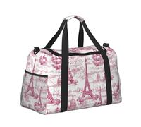 Mexpekil Bolsa de lona grande para equipaje de mano, impermeable, plegable, para viajes, deportes, gimnasio, baile, Torre Eiffel de París, Talla única