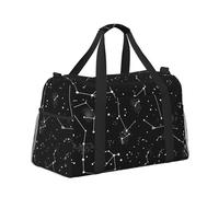 Mexpekil Bolsa de lona grande para equipaje de mano, impermeable, plegable, para viajes, deportes, gimnasio, baile, Constellations Space Star, Talla única
