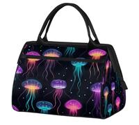 Mexpekil Bolsa de lona para gimnasio, bolsa de viaje deportiva, bolsa de fin de semana para mujeres y hombres, Fantasy Jellyfish Ocean Animal, Bolsa de viaje
