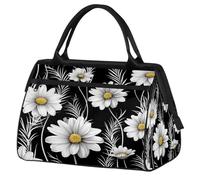 Mexpekil Bolsa de lona para gimnasio, bolsa de viaje deportiva, bolsa de fin de semana para mujeres y hombres, Margarita negra, Bolsa de viaje