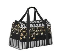 Mexpekil Bolsa de lona para teclado de piano, bolsa de mano para equipaje, impermeable, deportiva, gimnasio, baile, bolsa grande para fin de semana, bolsa de viaje plegable para mujeres y hombres,