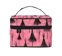 Mexpekil Bolsa de maquillaje de viaje, bolsa de cosméticos de gran capacidad, organizador de maquillaje, bolsa de almacenamiento portátil para mujeres y niñas, Escobas de bruja, Talla única