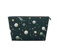 Mexpekil Bolsa de maquillaje impermeable para almacenamiento de cosméticos, pequeña bolsa de maquillaje, portátil, accesorios de viaje, regalos para mujeres, hombres y niñas, Galaxy Stars Planet, One