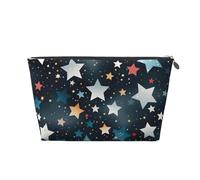 Mexpekil Bolsa de maquillaje impermeable para almacenamiento de cosméticos, pequeña bolsa de maquillaje, portátil, accesorios de viaje, regalos para mujeres, hombres y niñas, Galaxy Stars Azul, One