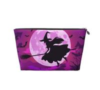 Mexpekil Bolsa de maquillaje impermeable para almacenamiento de cosméticos, pequeña bolsa de maquillaje, portátil, accesorios de viaje, regalos para mujeres, hombres y niñas, Murciélago de bruja